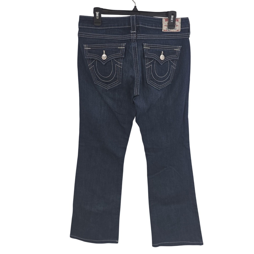 True Religion Jeans Womens 28 Blue Becky Low Rise Bootcut Flap Pockets Made USA - Picture 3 of 16